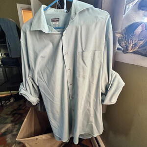 Van Heusen Flex Regular Fit Stretch Dress Shirt - Cool Blue